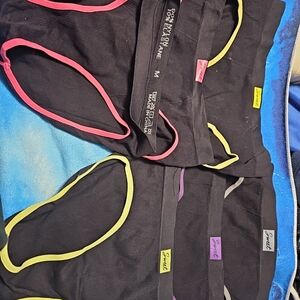 Women's Black Briefs with Color Accents